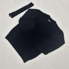 GU サテンコンビネーションボウタイセーター（七分袖）　Lサイズ