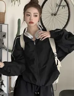 コントラストパイピング ジッパーアップ ジャケット☆NUGU ザラ DHOLIC