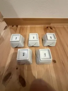 花びら型陶器ボウル5個セット