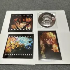 鬼滅の刃 我妻善逸 チェキ クリアカード 缶バッジ ダイニング お楽しみくじ