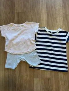 無印良品　Tシャツ2点、ショートパンツおまとめ　80センチのサムネイル