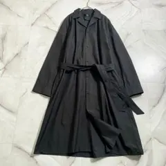 T18534 美品 ザリラクス 18SS ロングシャツコート 黒紺 F