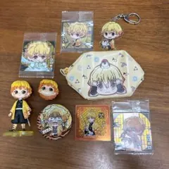 鬼滅の刃 我妻善逸 マスコット 缶バッジ ジャンフェス 箔押しクリア