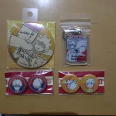 僕のヒーローアカデミア 爆豪勝己 文房具カフェコラボ 缶バッジ アクキー