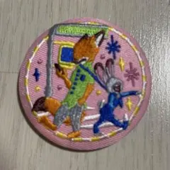 ディズニー 刺繍 刺しゅう 缶バッジ 缶バッチ ズートピア ニック ジュディ