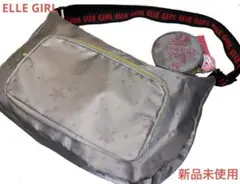 新品未使用 ELLE GIRL 大型 ショルダーバッグ グレー シルバー 女の子のサムネイル