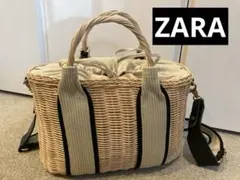 美品★ZARA★ベージュかごバッグ