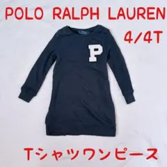 POLO RALPH LAUREN Tシャツワンピース 4/4T ネイビー