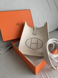 極美品!! HERMES エルメス エブリンTPM ホワイト インバッグ付き