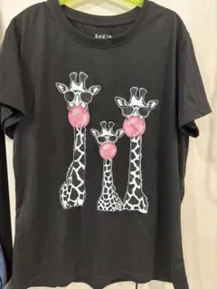 SHEIN キリンイラスト Tシャツ Mサイズ