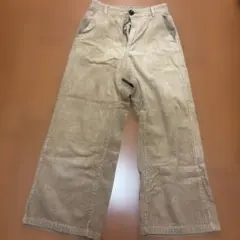 GU コーデュロイ ワイドパンツ ベージュ M