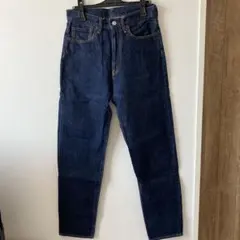 ダークブルーテーパードデニムパンツ - メルカリ