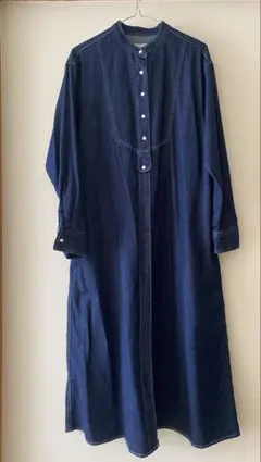 SHIPS anyデニム ブザム シャツ ワンピース