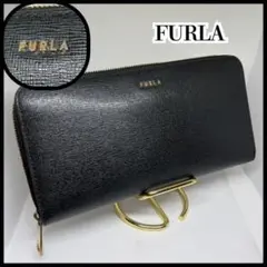 【現行品】 FURLA フルラ 長財布 ラウンドファスナー ブラックのサムネイル