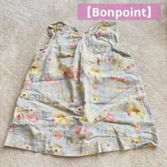 【Bonpoint】フラワープリント ノースリーブシャツ サイズ2