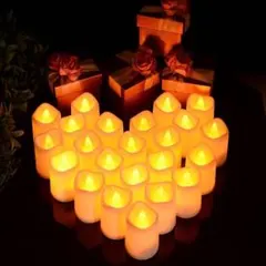 LEDキャンドル 24個セット（電池式・炎ゆらぎタイプ）
