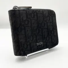 極美品✨DIOR ディオール　オブリーク　トロッター　折り財布　ジャガード