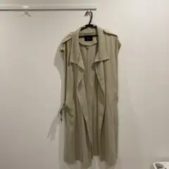 クリーニング済allureville ベージュ ノースリーブ トレンチコート