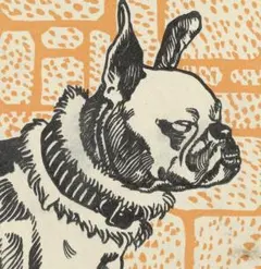 【NO.88】A4☆フレンチブルドッグアートポスター☆犬スタイリッシュ白黒可愛い