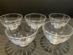 ガラス製のおちょこ 5個セット サイズ　口径7cm 底径3cm 高さ4.4cm