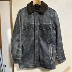GAP シェルパ襟付きレザージャケット