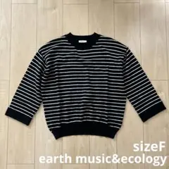 earth music＆ecology ボーダーニットトップス サイズF