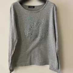 Tシャツ　長袖　ビジュー