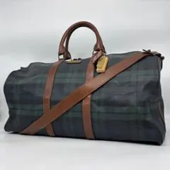 極美品✨ 希少 ポロラルフローレン ボストンバッグ チェック 大容量 特大
