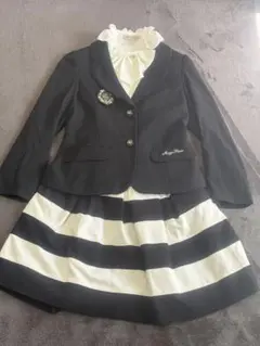 150cmメゾピアノ フォーマル 3点セット mezzo piano 太ボーダー