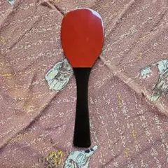 しゃもじ　塗り　朱色×黒①のサムネイル