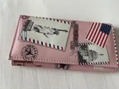 長財布　エッフェル塔　自由の女神　折財布　18×9