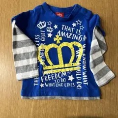 BABYDOLL 青い長袖Tシャツ 王冠デザイン