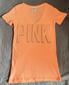 PINK VICTORIA’S SECRET Tシャツ XS 蛍光オレンジのサムネイル