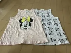 新品H&Mディズニーミニー総柄ガールズルームウェアパジャマタンクトップ2枚セット