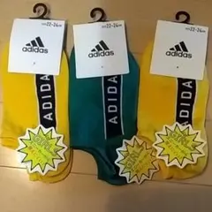 アディダス　adidas スニーカーソックス3足セット　22～24㎝　新品