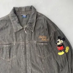 Disney ミッキー刺繍 デニムブルゾン 3Lのサムネイル