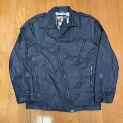 VOLCOM ボルコム レザージャケット風 ナイロンジャケット S/P 黒のサムネイル