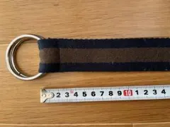 ネイビーとブラウンのストライプベルト 約108cm