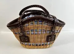 TOPKAPI トプカピ　藤かごバッグ 内布付き タグ有 定価13000円 牛革のサムネイル