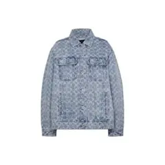 定価132000円 COACH デニムジャケット シグネチャー柄 ロゴプレート 新品タグ付き 現行 コーチ シグネチャー ロゴ Gジャン デニム