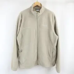 Columbia ロゴ 刺繍 ハイネック フリース ジップ ジャケット 古着