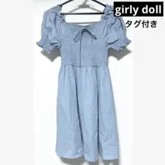 girly doll ミニワンピース　水色のサムネイル