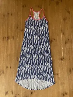 キャミソールロングワンピース S ネイビー/ホワイト/ピンク