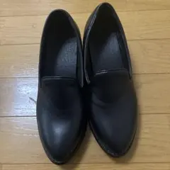 ブラックローファー 22.5 cm ヒール付き