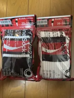 ファミマ ラインソックス コカ・コーラ 25-28cm 2足セット