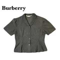美品✨バーバリー　シャツ　ブラウス　半袖　開襟シャツ