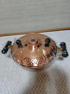 ○新品未使用豪華 COPPER 100 槌目入り 純銅 しゃぶしゃぶ鍋 26cm Amazon｜新光金属 純銅製 槌目入れ しゃぶしゃぶ鍋 26cm