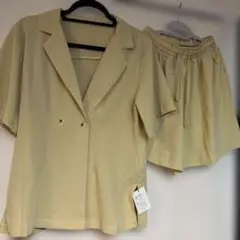 GRL⭐︎セットアップ（半袖シャツ・ショートパンツ）イエロー