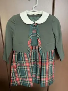 緑色ジャケット付きワンピース 110cm フォーマル入学 卒業
