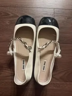 MIU MIU ダブルストラップ フラット 37 リボン | Mercari